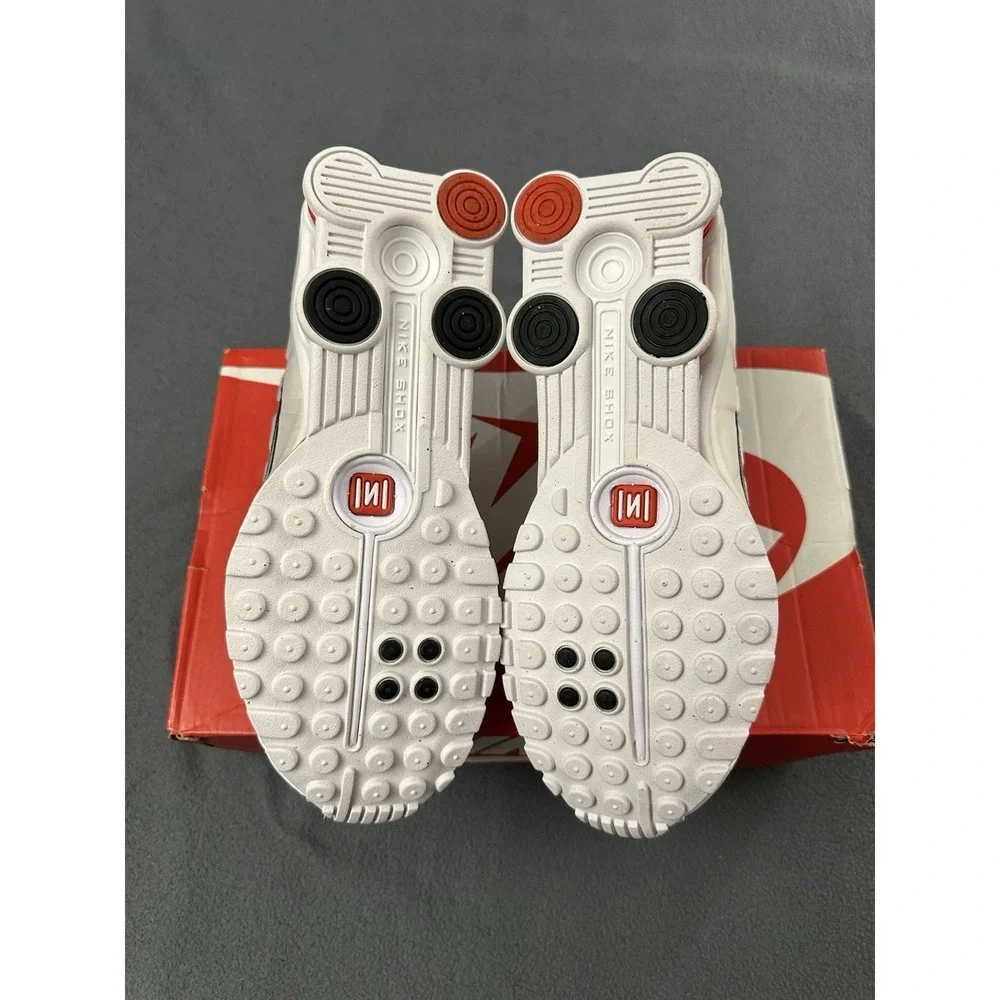 Nike Air Shox R4 White-Phantom-Red Youth Shoe Sz 6.5y Womens Sz 8 New CW2626-102